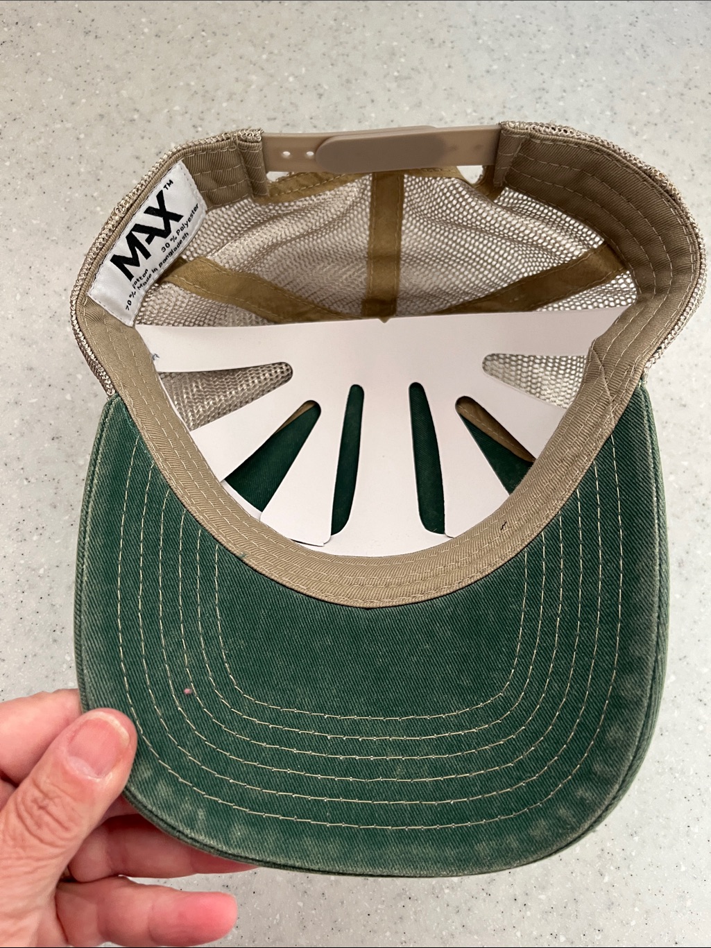 Green Bay Distressed Mesh Snapback Truckers Cap Hat Nwot By Max — image 3 of 4